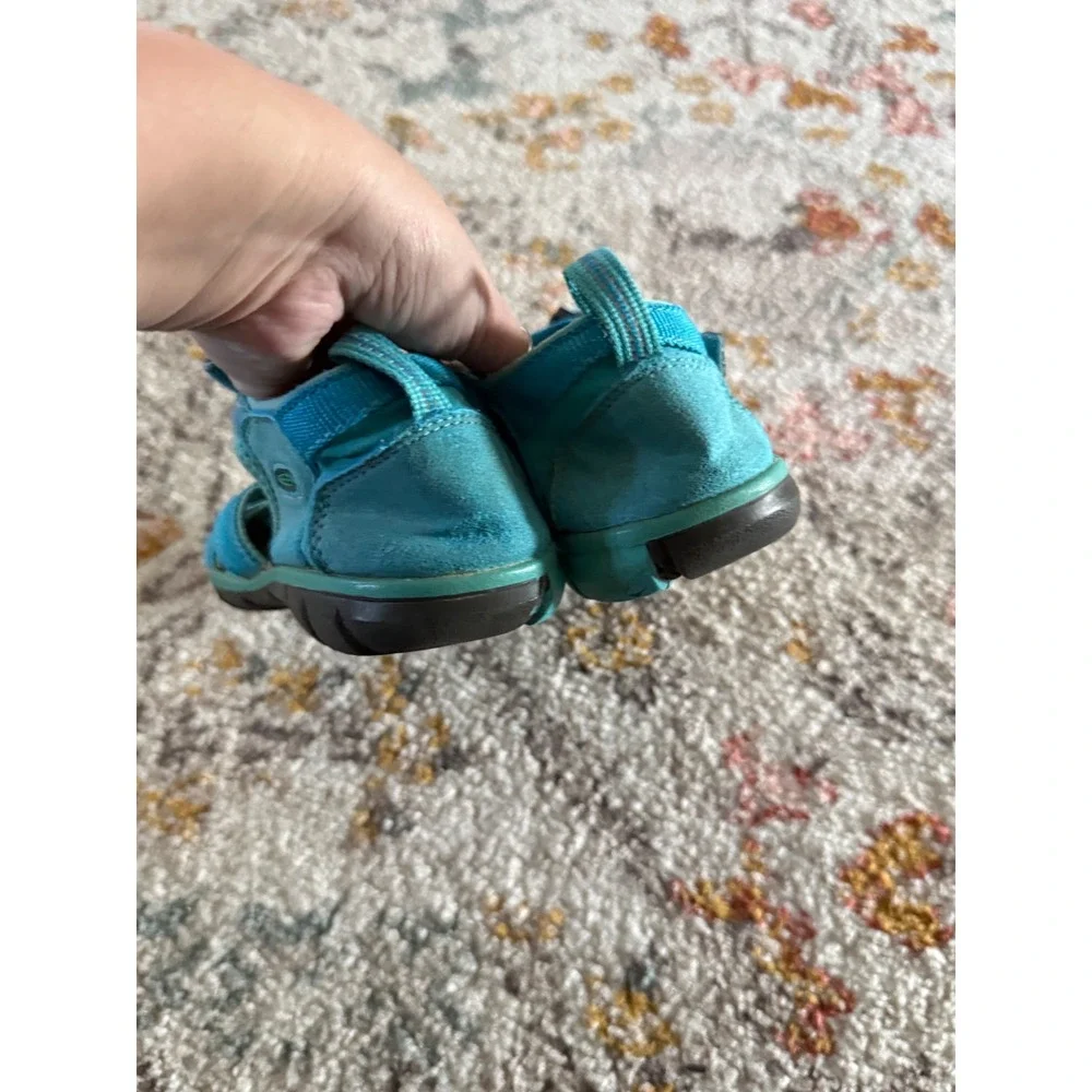 Keen CNX Kids Waterproof Sport Sandals Turquoise Blue 5 Big Kids Bungee‎ Lace